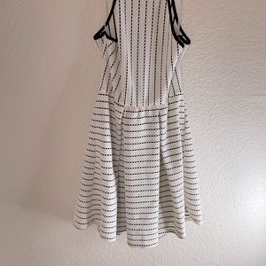 White and black dress